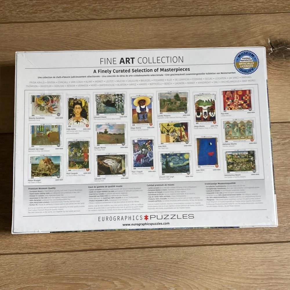 Jigsaw Puzzle 1000 Piece New Eurographics Vincent Van Gogh The Starry Ni…